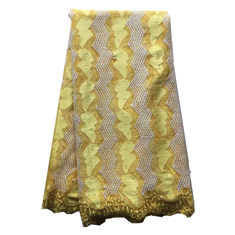 Nigeria Yellow Fashion Latest Net Dress Design Wholesale French Mesh Lace Fabric For Wedding 
Nigeria Yellow Fashion Latest Net Dress Design Wholesale French Mesh Lace Fabric For Wedding