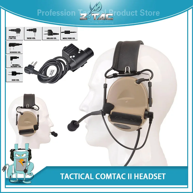 Z tactical Comtac ii Military Headset Noise Reduction Tactical For Hunting With U94 PTT Z041 MC+Z113
Z tactical Comtac ii Military Headset Noise Reduction Tactical For Hunting With U94 PTT Z041 MC+Z113