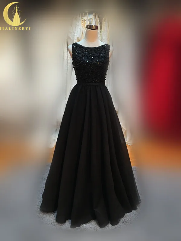 Rhine Real Sample Image Luxurious Black Beads Sleeveless A-lineFloor Length Evening Dresses
Rhine Real Sample Image Luxurious Black Beads Sleeveless A-lineFloor Length Evening Dresses