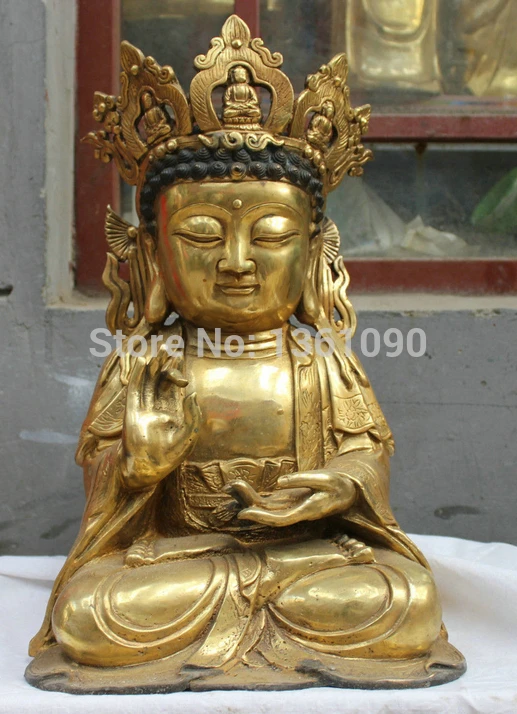 xd 00600 Chinese Tibet Tibetan Buddhism Gilt Bronze statue GuanYin Buddha Sculpture
xd 00600 Chinese Tibet Tibetan Buddhism Gilt Bronze statue GuanYin Buddha Sculpture