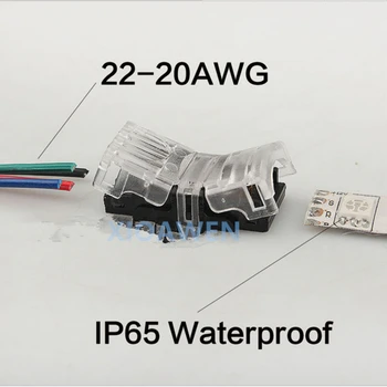 NEW design 10pcs/Lot 4pin 10MM RGB Led Connector Wire Connector For 5050 SMD ip65 Waterproof RGB Led Strip Lighting DIY
NEW design 10pcs/Lot 4pin 10MM RGB Led Connector Wire Connector For 5050 SMD ip65 Waterproof RGB Led Strip Lighting DIY