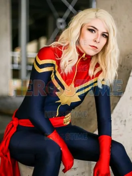 Captain Superhero Cosplay Costume Spandex Zentai Bodysuit Ms Halloween Costume for woman Spandex Jumpsuit Hot Sale
Captain Superhero Cosplay Costume Spandex Zentai Bodysuit Ms Halloween Costume for woman Spandex Jumpsuit Hot Sale