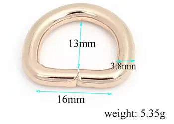 16x13mm Gold D Ring for Bag parts Bag hardware accessories, Shoes, Buckle belt parts DIY accessories
16x13mm Gold D Ring for Bag parts Bag hardware accessories, Shoes, Buckle belt parts DIY accessories