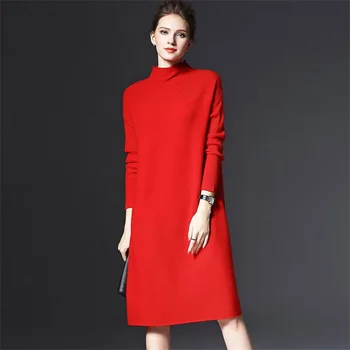 Solid Knitted Sweater Dresses Casual Women Autumn sweater dress long sexy Loose Dresses Elastic O-Neck Knitted Dresses vestidos
Solid Knitted Sweater Dresses Casual Women Autumn sweater dress long sexy Loose Dresses Elastic O-Neck Knitted Dresses vestidos