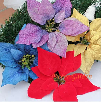 3colors 22CM 50pcs For christmas decoration artificial silk flowers Christmas poinsettia flower heads gold silver red
3colors 22CM 50pcs For christmas decoration artificial silk flowers Christmas poinsettia flower heads gold silver red