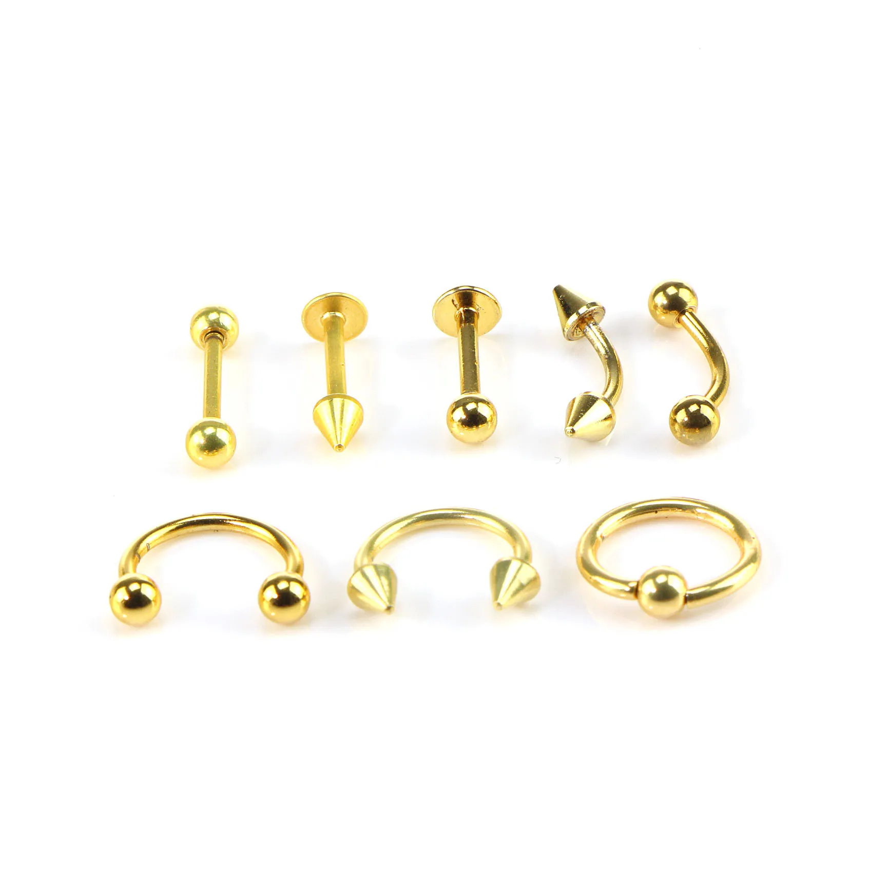 8pcs/set Mix Bar Ball Ring Spiking Surgical Stainless Steel Ear Eyebrow Lip Nose Tongue Piercing Set Jewelry For For Women Men
8pcs/set Mix Bar Ball Ring Spiking Surgical Stainless Steel Ear Eyebrow Lip Nose Tongue Piercing Set Jewelry For For Women Men