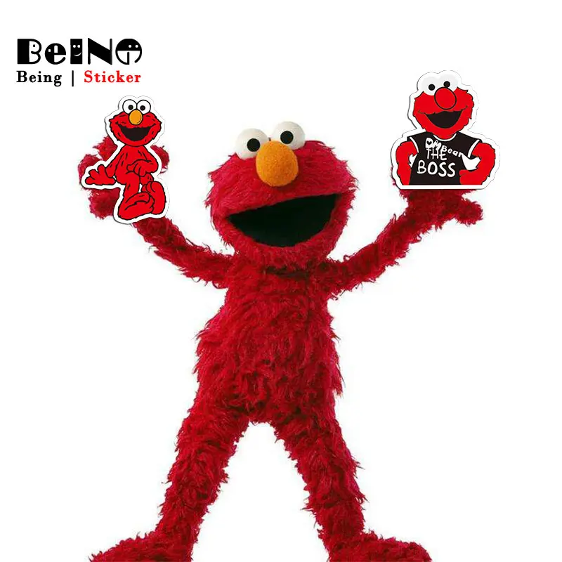 Elmo Улица Сезам наклейка супер герой милый непромокаемый чемодан коробка ноутбук