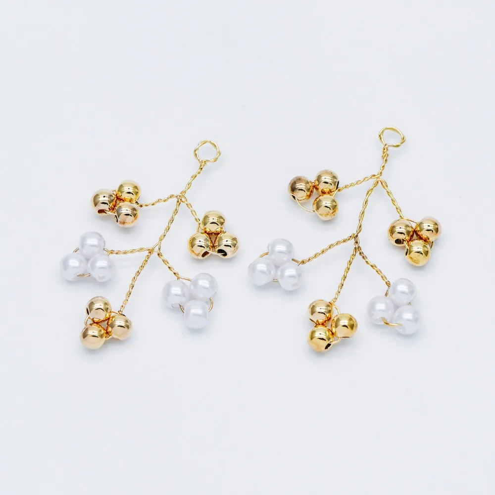 10pcs Wire Wrapped Beaded Branch Charms, Faux Pearl and Gold Beads, Branch Earring Pendants Components (GB-556)
10pcs Wire Wrapped Beaded Branch Charms, Faux Pearl and Gold Beads, Branch Earring Pendants Components (GB-556)