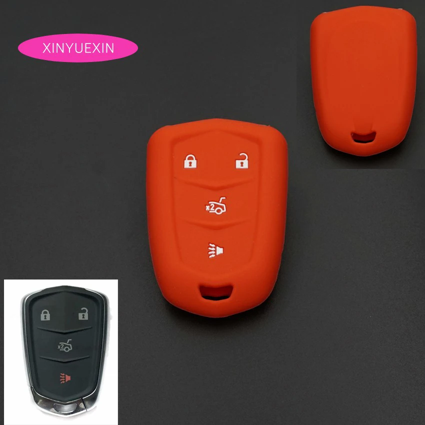 Xinyuexin Silicone Rubber Car Key Cover Car Styling For Cadillac CTS SRX SLS Smart Remote Key Case Fob Cover 4 buttons
Xinyuexin Silicone Rubber Car Key Cover Car Styling For Cadillac CTS SRX SLS Smart Remote Key Case Fob Cover 4 buttons