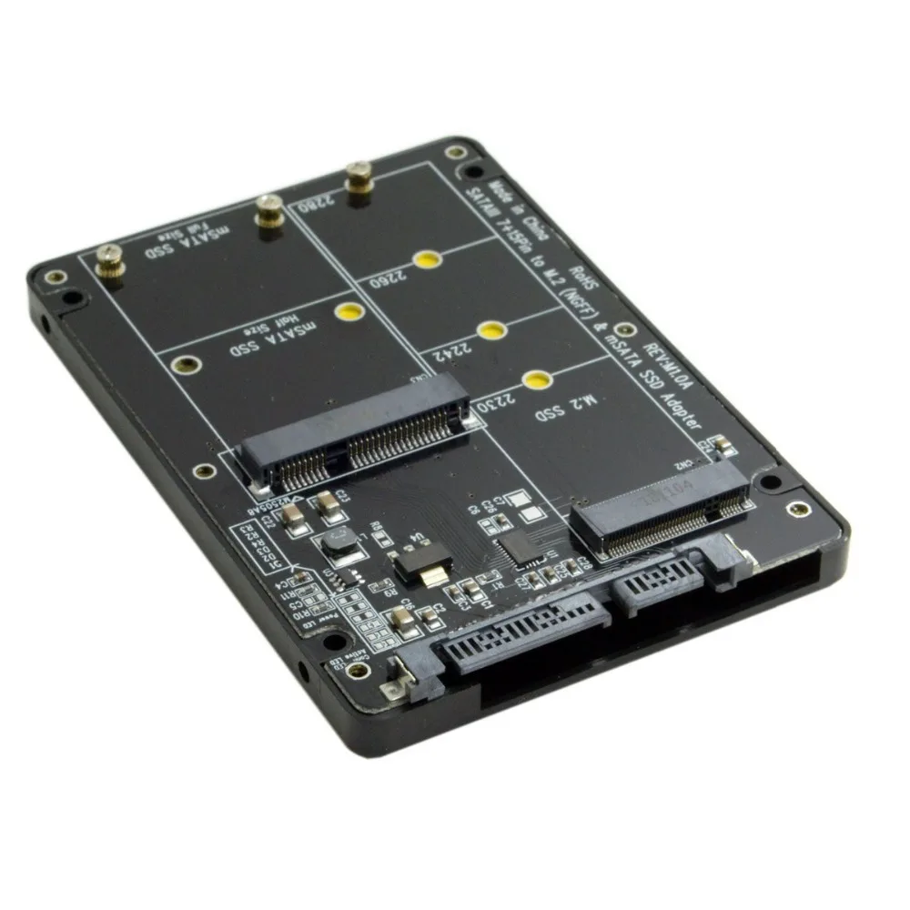 2 in 1 Combo M.2 NGFF B-key & mSATA SSD to SATA 3.0 Adapter Converter Case Enclosure
2 in 1 Combo M.2 NGFF B-key & mSATA SSD to SATA 3.0 Adapter Converter Case Enclosure