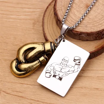 Personalized Customization Men Necklace Gold Color Hip Hop Chain Pair Boxing Glove Pendant Charm Fashion Sport Fitness Jewelry
Personalized Customization Men Necklace Gold Color Hip Hop Chain Pair Boxing Glove Pendant Charm Fashion Sport Fitness Jewelry