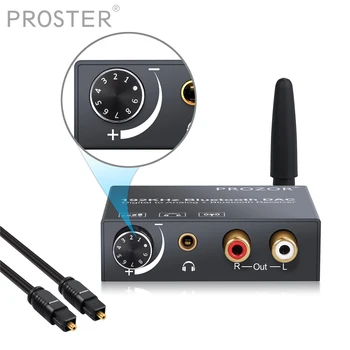 PROSTER DAC Converter HDMI with Bluetooth Receiver Volume Control Digital Optical Converter Coaxial Toslink to Analog Audio
PROSTER DAC Converter HDMI with Bluetooth Receiver Volume Control Digital Optical Converter Coaxial Toslink to Analog Audio