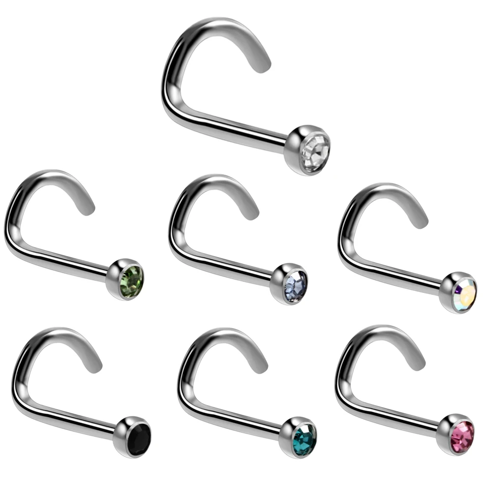 12pcs/lot 316l Surgical Steel Crystal Gem S Shape Nose RingS Piercing Nez Nose Stud Cartilage Sexy Girls Jewelry 20g&18g
12pcs/lot 316l Surgical Steel Crystal Gem S Shape Nose RingS Piercing Nez Nose Stud Cartilage Sexy Girls Jewelry 20g&18g