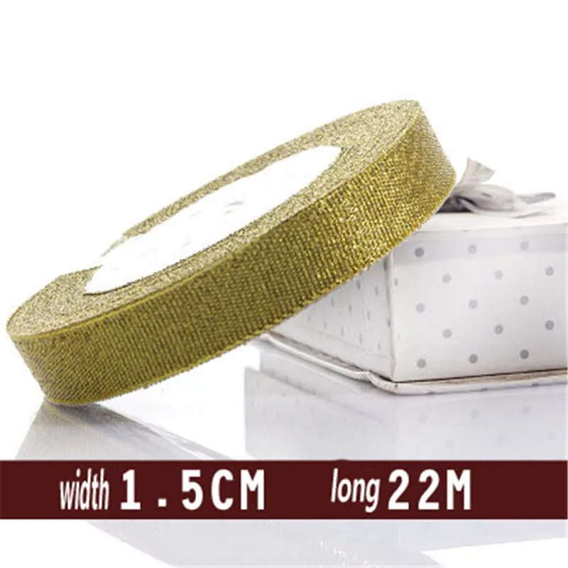 Handmade Gold and Silver 25 Yard Ribbon Christmas Wedding Decoration 22 M Metallic Glossy Webbing DIY Wrapping Paper Card
Handmade Gold and Silver 25 Yard Ribbon Christmas Wedding Decoration 22 M Metallic Glossy Webbing DIY Wrapping Paper Card