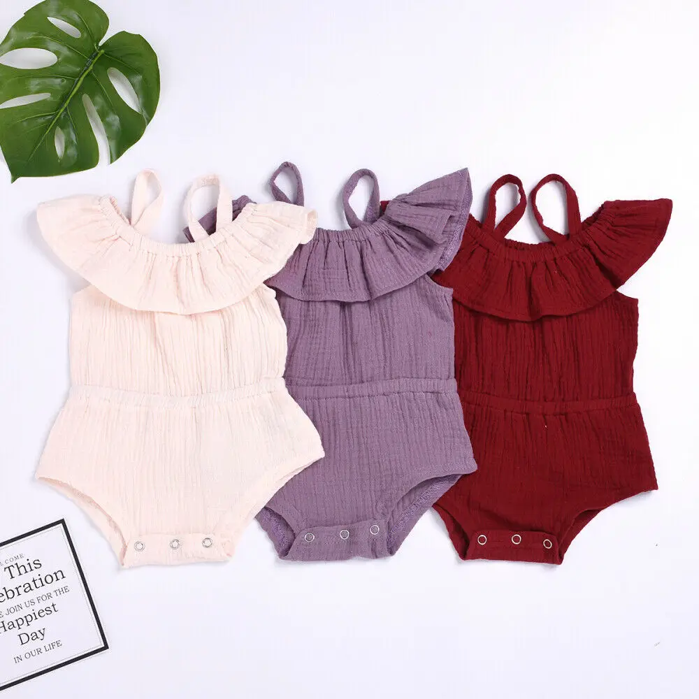 Pudcoco Newborn Baby Girl Bodysuit Solid Color Ruffle Strap Bodysuit Jumpsuit One-Piece Outfit Sunsuit
Pudcoco Newborn Baby Girl Bodysuit Solid Color Ruffle Strap Bodysuit Jumpsuit One-Piece Outfit Sunsuit