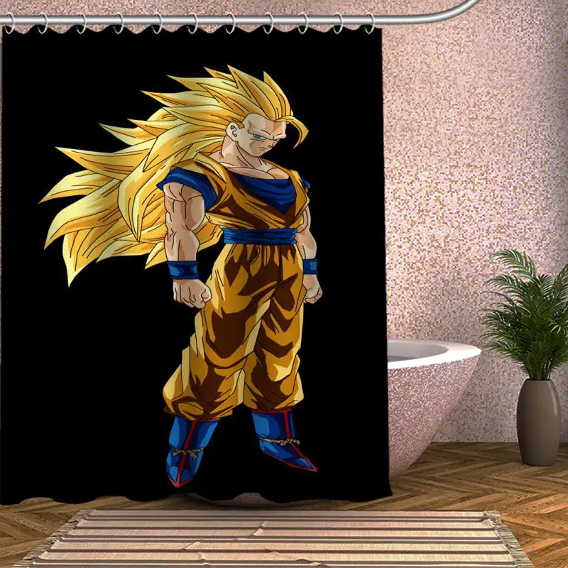 Anime Dragon Ball Goku Customized Shower Curtain Polyester Fabric Printing Bathroom Curtain Waterproof With Hook Bath Curtain
Anime Dragon Ball Goku Customized Shower Curtain Polyester Fabric Printing Bathroom Curtain Waterproof With Hook Bath Curtain