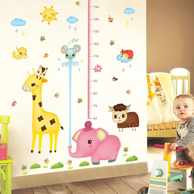 Cartoon Elephant and Sheep Wall Stickers Height Ruler Measure Children's Room Kids Room Home Decoration Large Size Wall Decals
Cartoon Elephant and Sheep Wall Stickers Height Ruler Measure Children's Room Kids Room Home Decoration Large Size Wall Decals