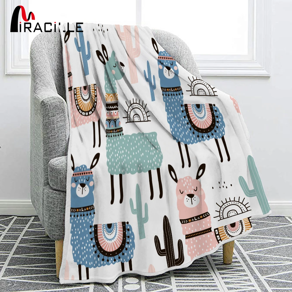 Miracille Soft Flannel blankets Alpaca For Kid Cartoon Blanket Throw Blanket Bedding Thick Warm On The Bed Sofa
Miracille Soft Flannel blankets Alpaca For Kid Cartoon Blanket Throw Blanket Bedding Thick Warm On The Bed Sofa
