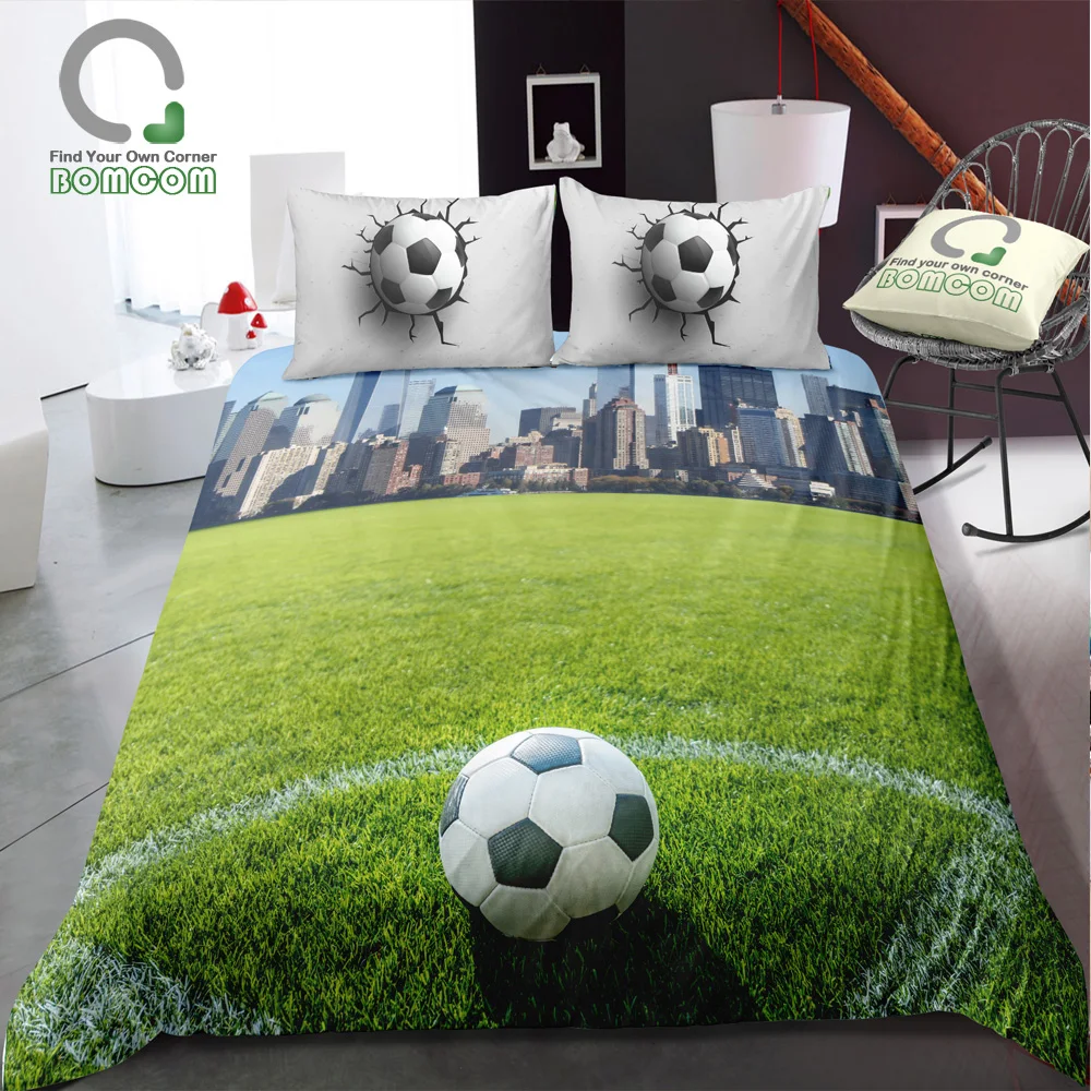 BOMCOM 3D Digital Printing Duvet cover set soccer football on grass city park ball hit crack wall Bedding Set 100% Microfiber
BOMCOM 3D Digital Printing Duvet cover set soccer football on grass city park ball hit crack wall Bedding Set 100% Microfiber