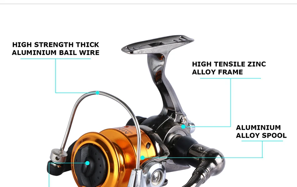 Goture Brand Bkk Spinning Fishing Reel Size 500 1000 2000 3000 4000 50 –  Bargain Bait Box