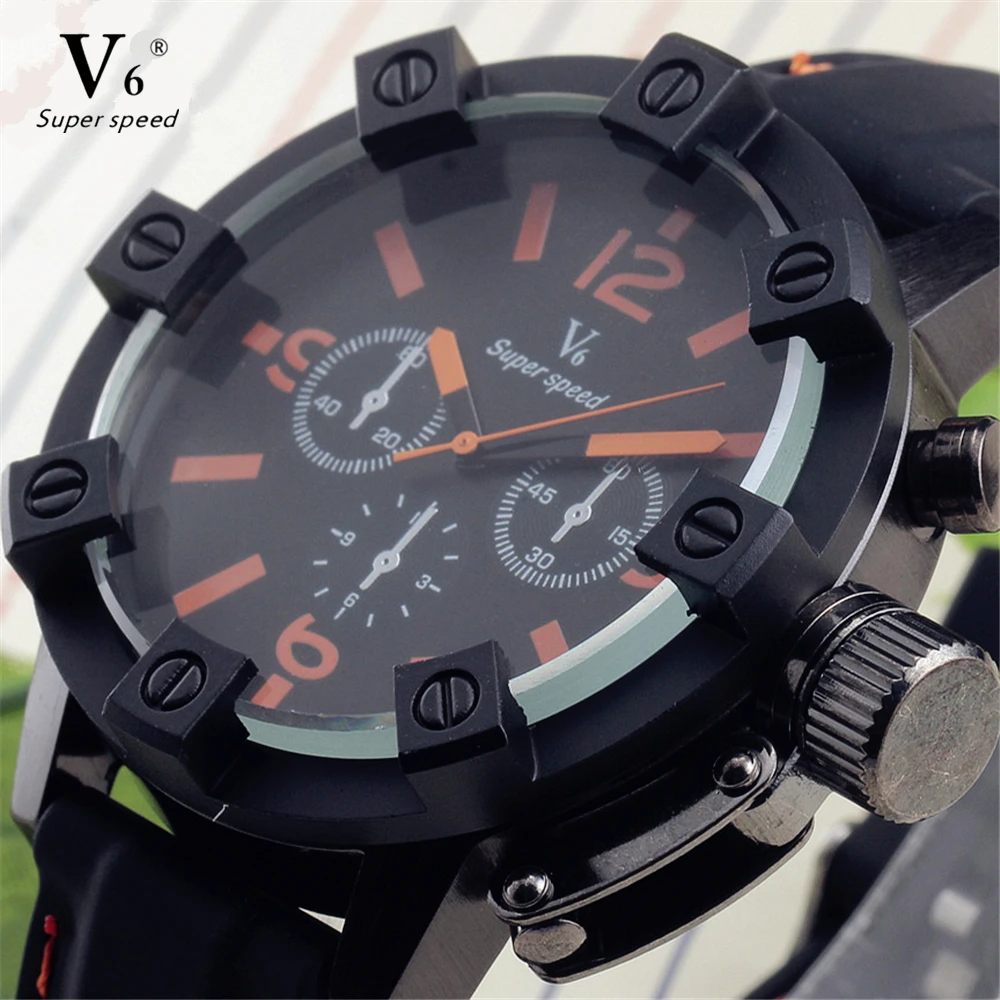 New Marca V6 Luxury New Silicone Sport Watches Men Casual Military Watch Fashion Quartz Watch Hour Gift Clock relogio masculino
New Marca V6 Luxury New Silicone Sport Watches Men Casual Military Watch Fashion Quartz Watch Hour Gift Clock relogio masculino