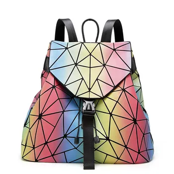 Women's Luminous Backpack Women's Geometry Bag Female Fashion Girl Daily Backpack Student's School Rainbow Fluorescent Backpack
Women's Luminous Backpack Women's Geometry Bag Female Fashion Girl Daily Backpack Student's School Rainbow Fluorescent Backpack