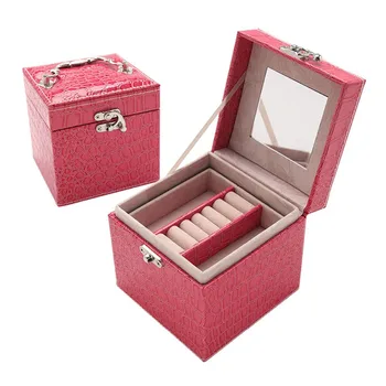 Portable Leather Necklace Ring Jewelry Box Lockable Makeup Storage Case Organizer for Traveling
Portable Leather Necklace Ring Jewelry Box Lockable Makeup Storage Case Organizer for Traveling
