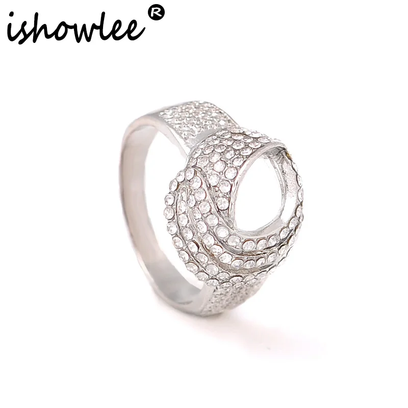 ISHOWLEE Pave Setting Creative Wedding Rings Jwelry for Women Fashion Fancy Charm Large Silver Rings with Stones Jewelry jzb72
ISHOWLEE Pave Setting Creative Wedding Rings Jwelry for Women Fashion Fancy Charm Large Silver Rings with Stones Jewelry jzb72