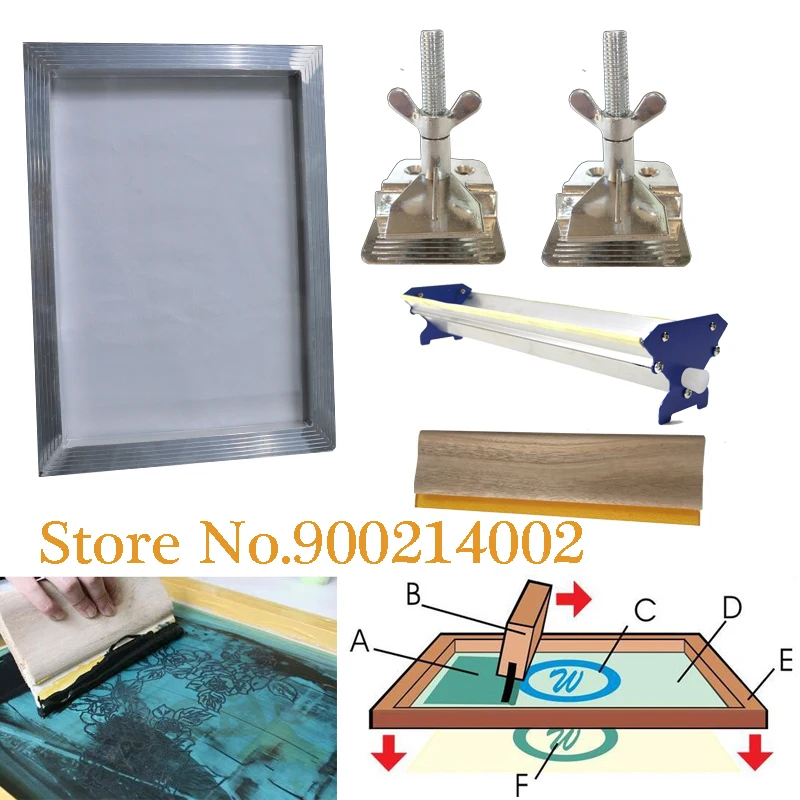 1 Color Screen Printing Kit Press Tools Start Hobby Simple Screen Printing Press Kit Butterfly clip combination
1 Color Screen Printing Kit Press Tools Start Hobby Simple Screen Printing Press Kit Butterfly clip combination