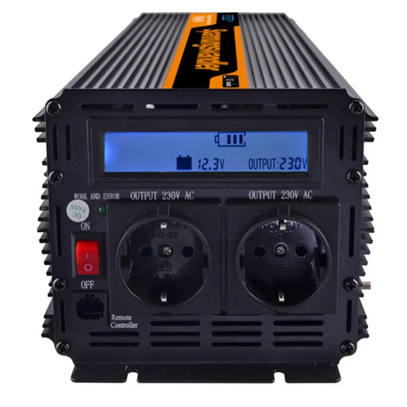 EDECOA power inverter 2000w/4000 watt DC 12V AC 230V modified sine wave inverter off grid inverter with remote control free ship
EDECOA power inverter 2000w/4000 watt DC 12V AC 230V modified sine wave inverter off grid inverter with remote control free ship