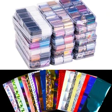 10 шт. Голографическая фольга для ногтей набор Фольга для ногтей дизайн ногтей перевод рисунка наклейка 2,5*100 см маникюр Советы из серии «сдел...(China)