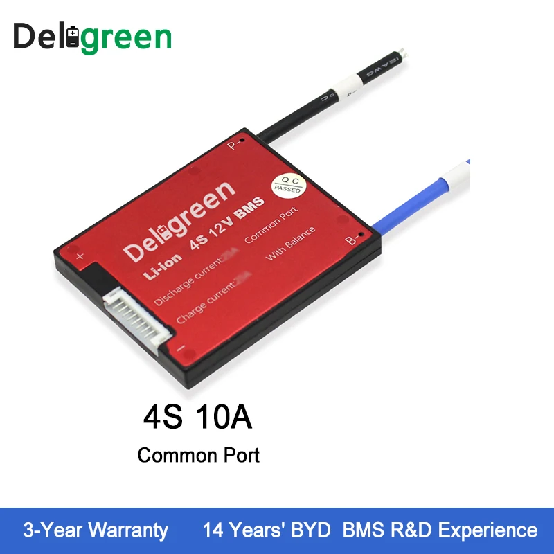 Deligreen-4S-10A-12V-PCM-PCB-BMS-for-LiPO-LiNCM-lithium-battery-pack-18650-Lithion-Ion (4)