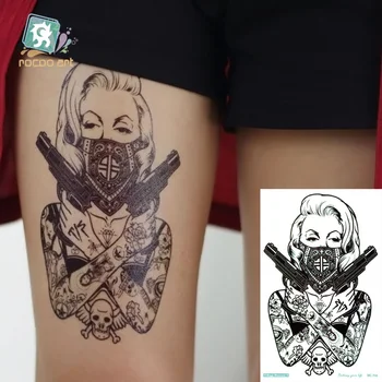 Rocooart MC708 19X12cm HD Large Tattoo Sticker Body Art Sexy assassin Women Gun Temporary Tattoo Terrorist Stickers Taty Tatoo
Rocooart MC708 19X12cm HD Large Tattoo Sticker Body Art Sexy assassin Women Gun Temporary Tattoo Terrorist Stickers Taty Tatoo