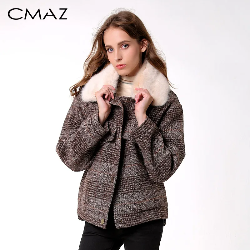 CMAZ 2019 Women New winter clothing thicken woolen jacket female Korean version of the short loose Plaid woolen coat MX18D9536
CMAZ 2019 Women New winter clothing thicken woolen jacket female Korean version of the short loose Plaid woolen coat MX18D9536