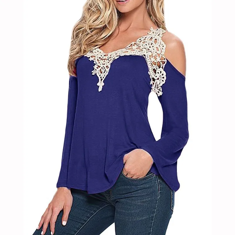 New Women's Loose Crocheted Lace T-shirt V Neck Off The Shoulder Long Sleeve Tees Casual Sexy Female Pullover Top S-5XL WDC22
New Women's Loose Crocheted Lace T-shirt V Neck Off The Shoulder Long Sleeve Tees Casual Sexy Female Pullover Top S-5XL WDC22
