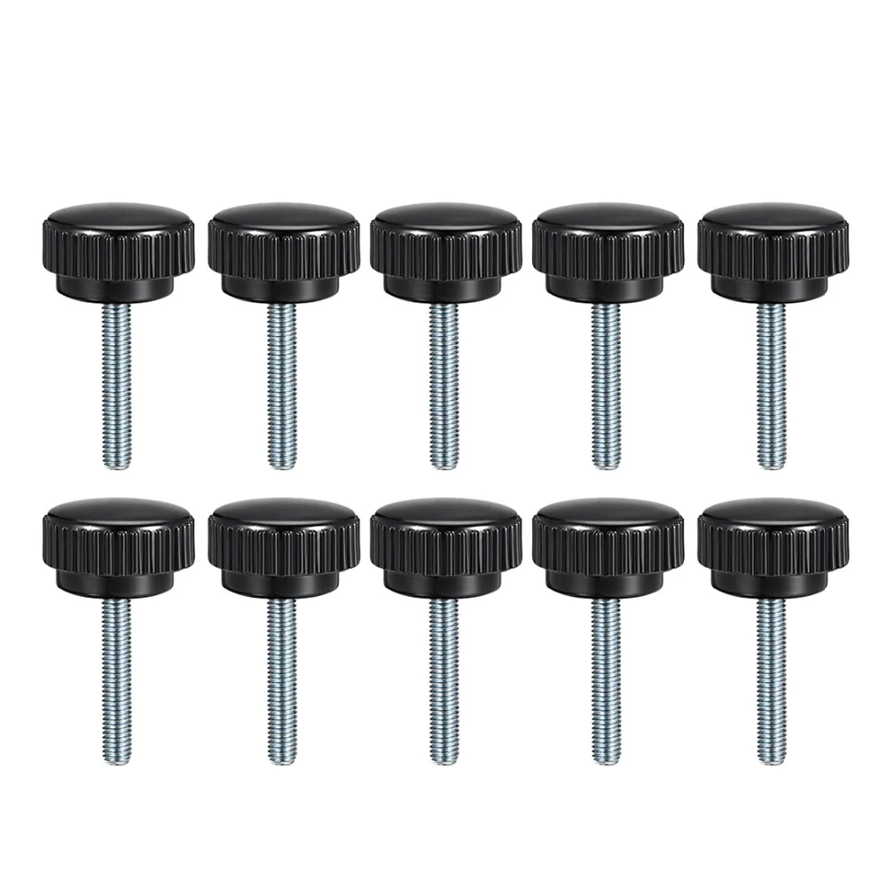 Uxcell 10pcs/set M4 M5 M6 M8 Male Thread Knurled Clamping Nut Knob Grip Length 10mm 20mm 25mm 30mm 35mm 40mm Thumb Screw on Type
Uxcell 10pcs/set M4 M5 M6 M8 Male Thread Knurled Clamping Nut Knob Grip Length 10mm 20mm 25mm 30mm 35mm 40mm Thumb Screw on Type