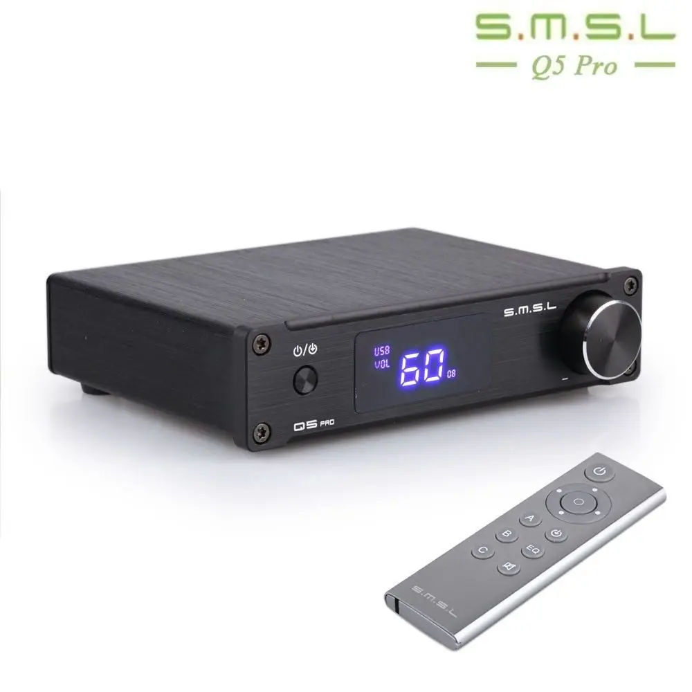 SMSL Q5 Pro High Quality HiFi 2.0 Pure Home Audio Power Digital Amplifier Input Coaxial Optical USB DAC 45W*2 Remote Control
SMSL Q5 Pro High Quality HiFi 2.0 Pure Home Audio Power Digital Amplifier Input Coaxial Optical USB DAC 45W*2 Remote Control