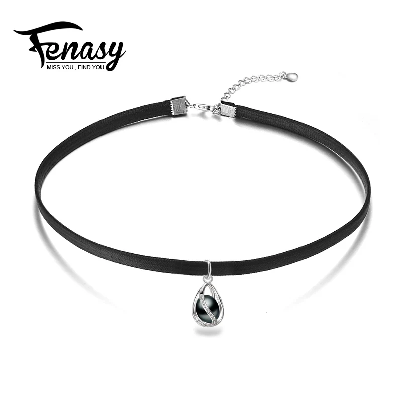 FENASY 925 Sterling Silver Trendy Pearl cage Necklace Freshwater Pearl chokers necklaces rope chain geometric Fashion Girl Women
FENASY 925 Sterling Silver Trendy Pearl cage Necklace Freshwater Pearl chokers necklaces rope chain geometric Fashion Girl Women