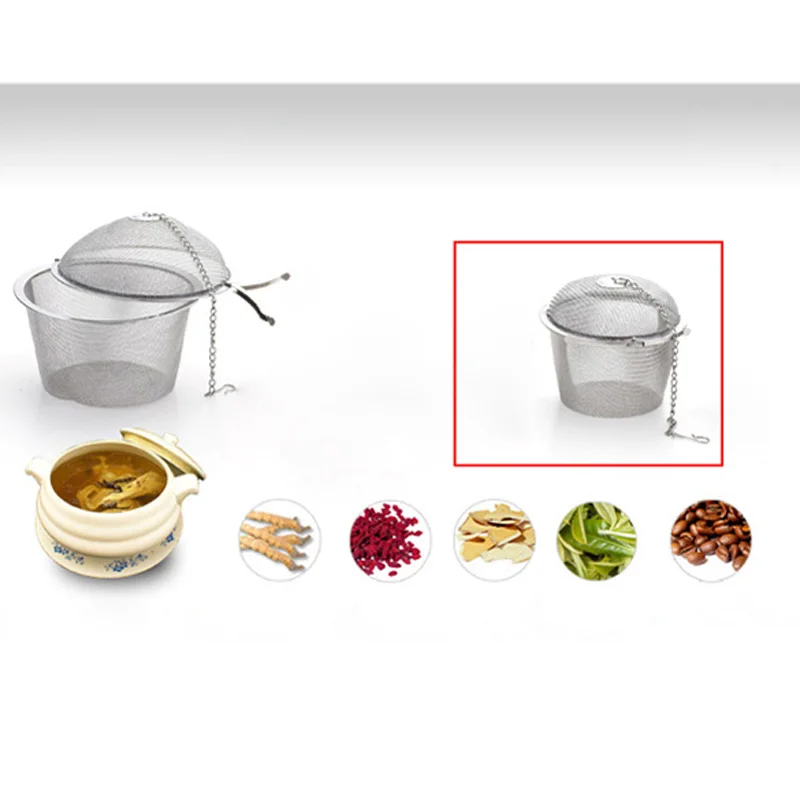 Stainless Steel Reusable Mesh Tea Ball with Chain Hook Tea Strainer Locking Spice Balls Kitchen Mesh Tea Infuser
Stainless Steel Reusable Mesh Tea Ball with Chain Hook Tea Strainer Locking Spice Balls Kitchen Mesh Tea Infuser
