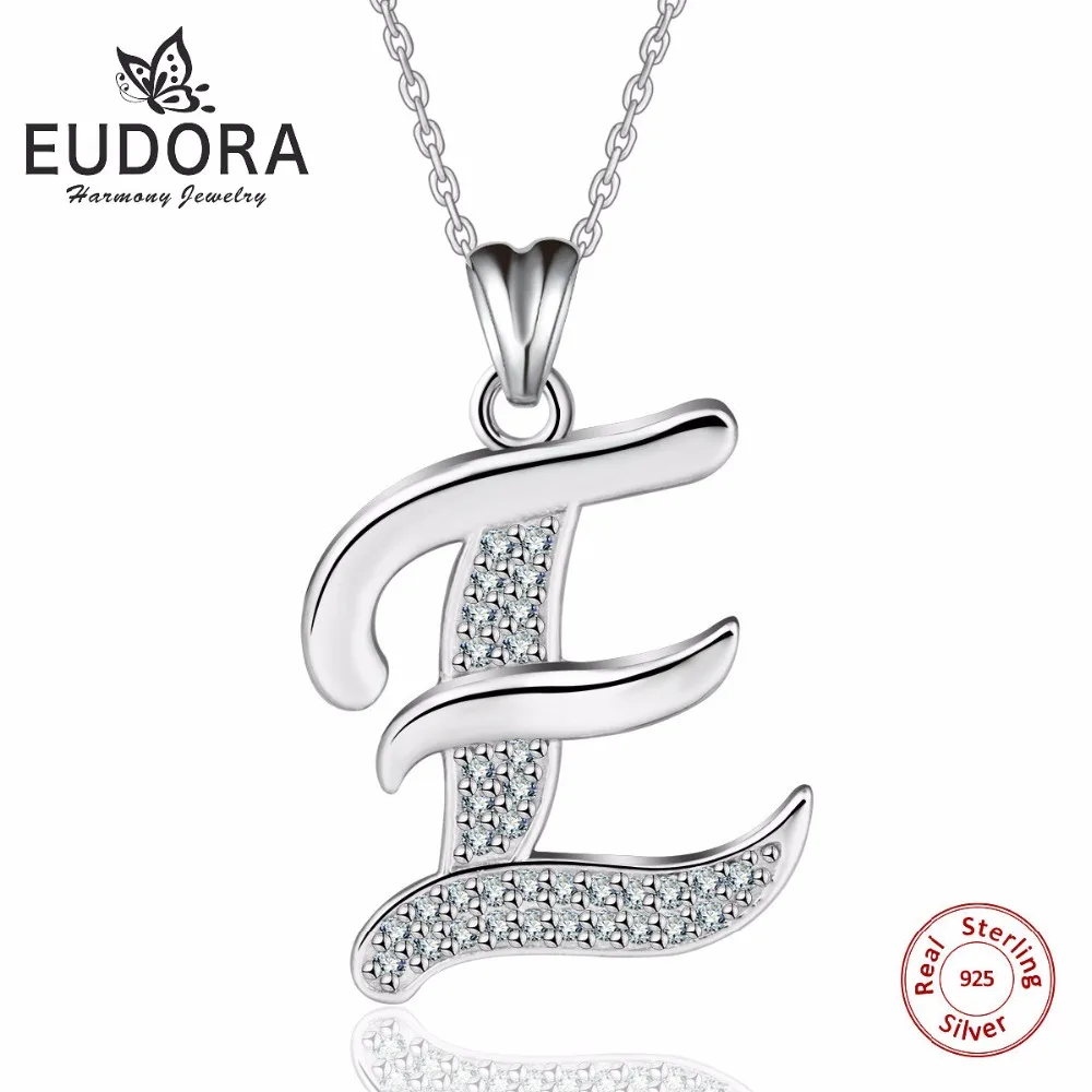 Eudora 100% Real 925 Sterling Silver AAA CZ Shiny Letter E Pendant Necklaces For Women Fashion Jewelry Christmas Gift CYD077E
Eudora 100% Real 925 Sterling Silver AAA CZ Shiny Letter E Pendant Necklaces For Women Fashion Jewelry Christmas Gift CYD077E