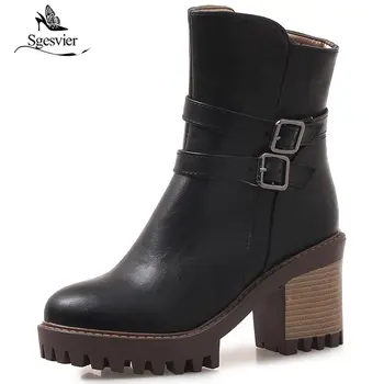 Sgesvier 2018 Platform Zipper Woman Shoes Fashion Square High Heel Casual Buckle Ankle Boots Western Boot Women Size 33-43 OX729
Sgesvier 2018 Platform Zipper Woman Shoes Fashion Square High Heel Casual Buckle Ankle Boots Western Boot Women Size 33-43 OX729