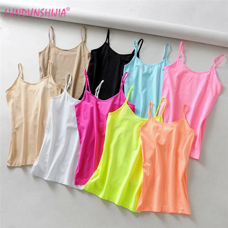 LUNDUNSHIJIA 2019 Summer Women Candy Colors Sexy Elasticity Camisole Sleeveless Backless 100% Cotton Tops Blusas Mujer 9 Colors
LUNDUNSHIJIA 2019 Summer Women Candy Colors Sexy Elasticity Camisole Sleeveless Backless 100% Cotton Tops Blusas Mujer 9 Colors