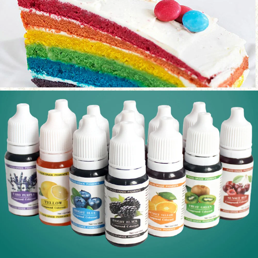 12 colors 10ML Cake Fondant Baking Cake Edible Color Pigment Tools Macaron Ice Cream Cake Food Coloring Ingredients
12 colors 10ML Cake Fondant Baking Cake Edible Color Pigment Tools Macaron Ice Cream Cake Food Coloring Ingredients