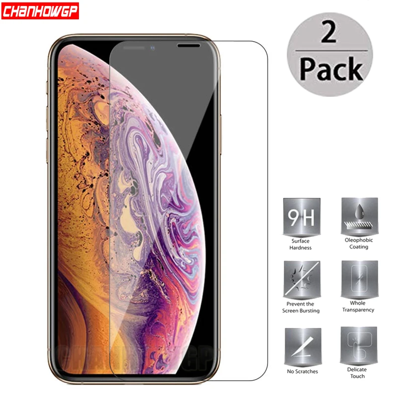 2 Pcs 9H Tempered Glass For iPhone X XS Max XR Screen Protector For iPhone X 10 8 7 6 6S Plus 5 5S 5C SE 4 4S Protective Film
2 Pcs 9H Tempered Glass For iPhone X XS Max XR Screen Protector For iPhone X 10 8 7 6 6S Plus 5 5S 5C SE 4 4S Protective Film