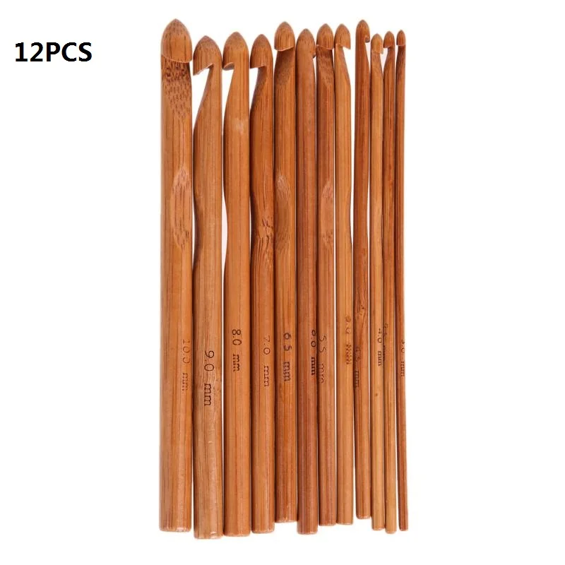 12Pcs Bamboo Handle Crochet Hooks Knit Weave Yarn Craft Knitting Needle Wooden Crochet Hook Knitting Tools Accesories
12Pcs Bamboo Handle Crochet Hooks Knit Weave Yarn Craft Knitting Needle Wooden Crochet Hook Knitting Tools Accesories
