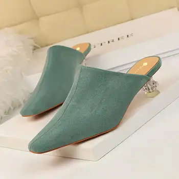 EOEODOIT Mules Pumps Med Crystal Heels Square Toe Slip On Slipper Pumps Shoes Women Stylish Cozy All Match Office Lady Shoes 5cm
EOEODOIT Mules Pumps Med Crystal Heels Square Toe Slip On Slipper Pumps Shoes Women Stylish Cozy All Match Office Lady Shoes 5cm