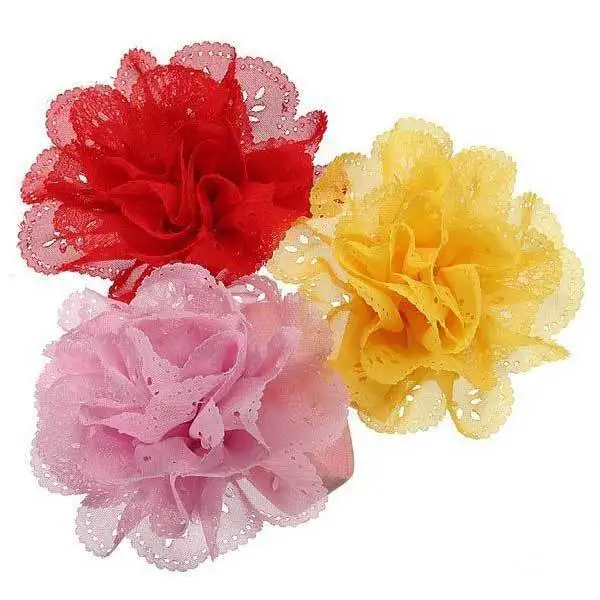 BluffCreek 3 Colors Baby Girl Chiffon Flower Elastic Hair Band Headband Headdress | Аксессуары для одежды