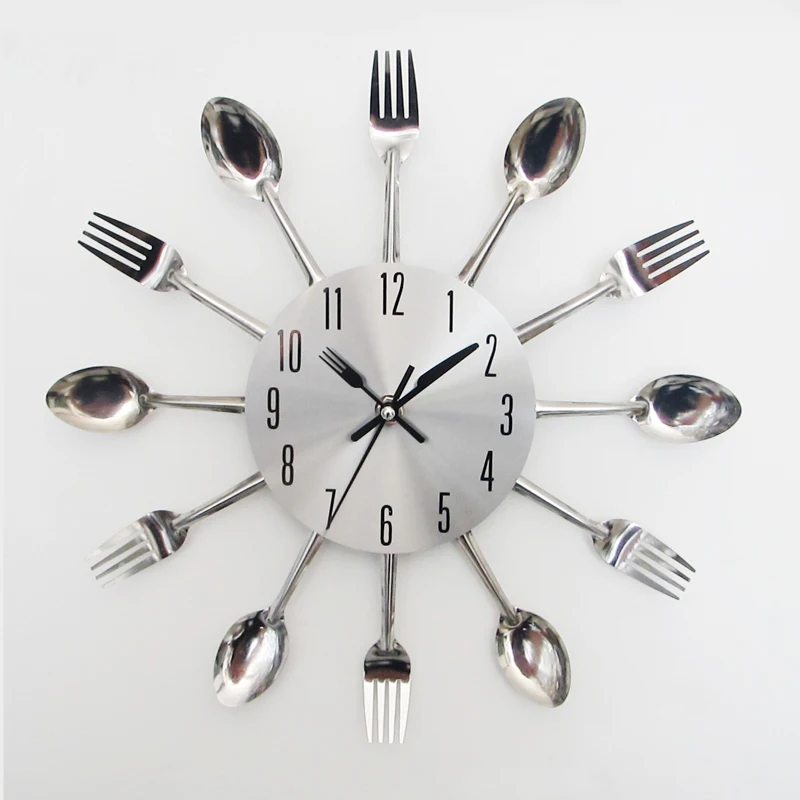 Best Selling Drop Shipping Modern Design Sliver Cutlery Kitchen Utensil Wall Clock Spoon Fork Clock Home Office Decor Wall clock
Best Selling Drop Shipping Modern Design Sliver Cutlery Kitchen Utensil Wall Clock Spoon Fork Clock Home Office Decor Wall clock