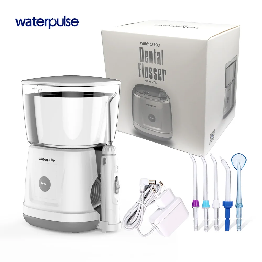 Waterpulse V700 Portable Water Flosser Oral Orrigator Dental Water Flosser Oral Hygiene Water Oral Irrigation 1000ml 5PCS Tips
Waterpulse V700 Portable Water Flosser Oral Orrigator Dental Water Flosser Oral Hygiene Water Oral Irrigation 1000ml 5PCS Tips