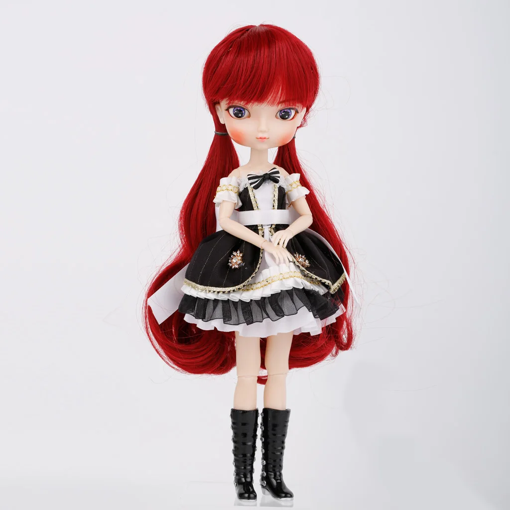 Flexible 14 Joints 1/6 BJD SD Doll Anime Girl Action Figures with Costume, Shoes, Stand, 5 Pairs Hands